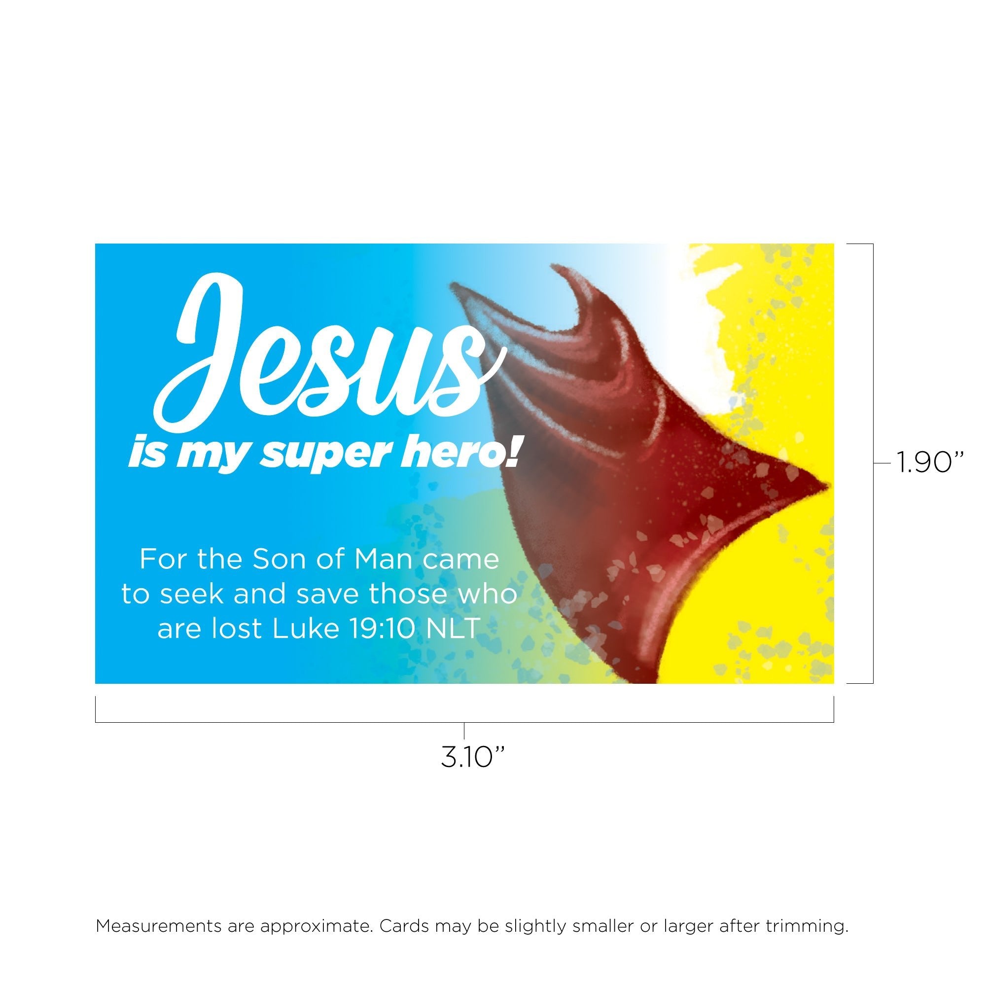 Children's Pass Along Scripture Cards - Jesus is My Superhero, Pack of 25