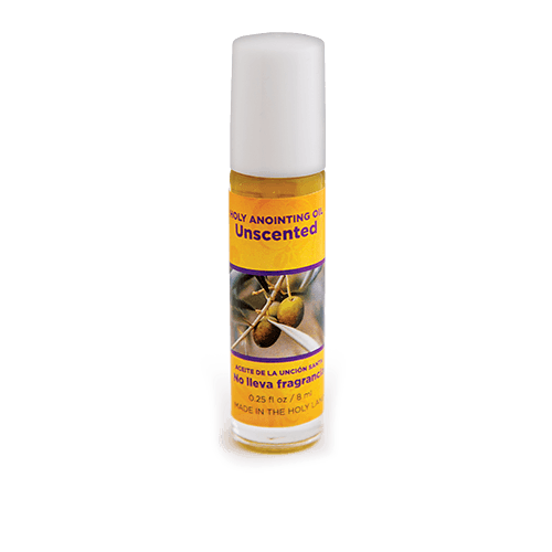 Unscented Holy Land Anointing Oil from Israel, 1/4 oz Roller Bottle from Jerusalem, Locally Sourced Virgin Olive Oil & Essences