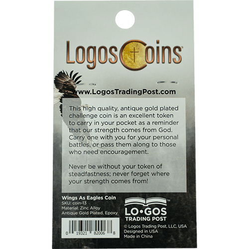 Mount Up with Wings as Eagles Christian Challenge Coin - Isaiah 40:31