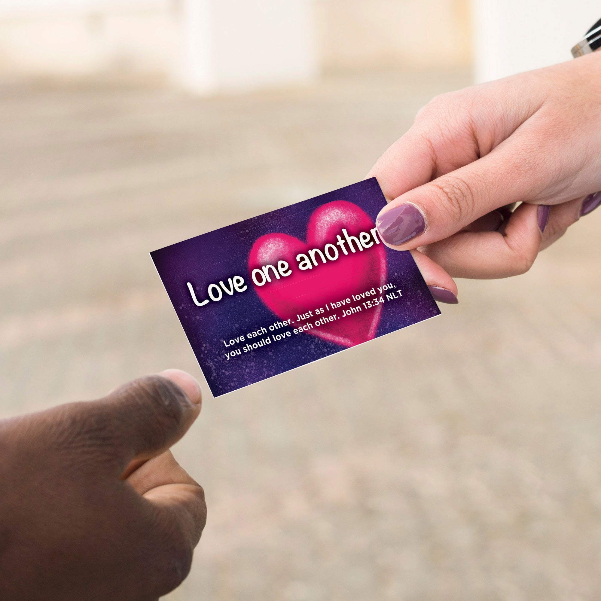 Children and Youth, Pass Along Scripture Cards, Love One Another, John 13:34, Pack of 25