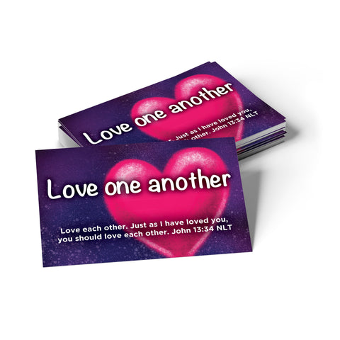 Children and Youth, Pass Along Scripture Cards, Love One Another, John 13:34, Pack of 25