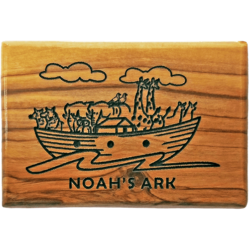 Noah's Ark Olive Wood Magnet