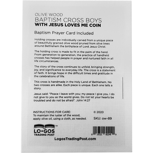 Boys Baptism - Medium Deluxe Comfort Cross in Gift Box