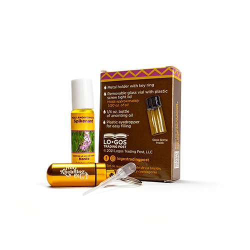 Spikenard Anointing Oil from Israel, Deluxe Gift Box Set - Gold