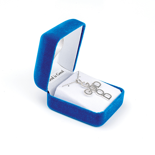 God is Good Cross Necklace, Words of Life Sterling Silver Pendant Necklace