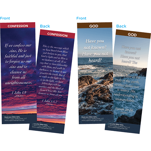 Bible Verse Bookmarks Variety Pack of 60 - Assortment 4