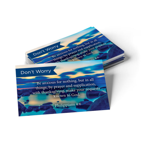Pass Along Scripture Cards, Don't Worry, Be Anxious Phil 4:6, Pack 25