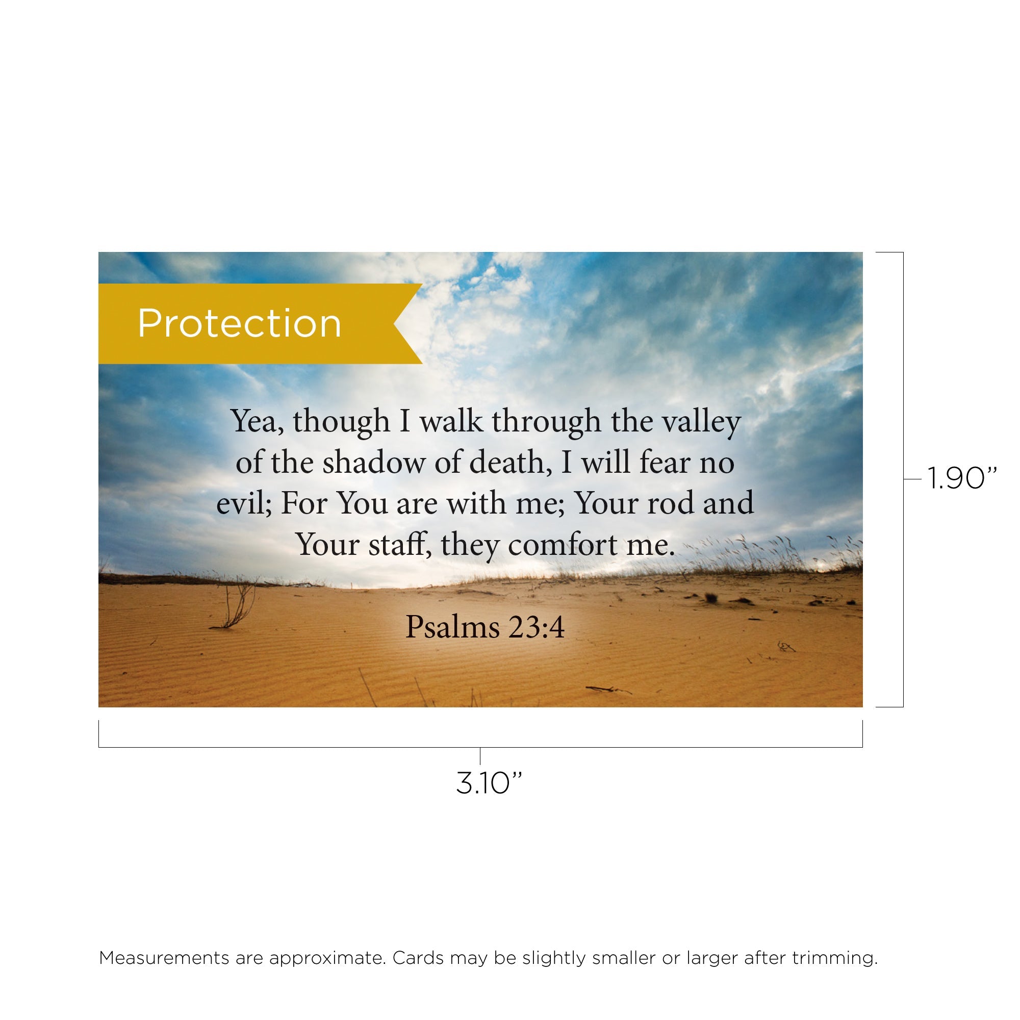 Pass Along Scripture Cards, Protection, Psalms 23:4, Pack 25