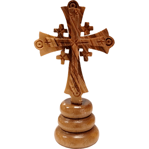 Jerusalem Cross Combo on Stand - Medium front view