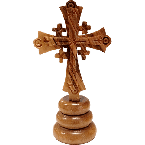 Jerusalem Cross Combo on Stand - Medium front view