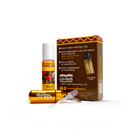 Pomegranate Anointing Oil from Israel, Deluxe Gift Box Set - Gold