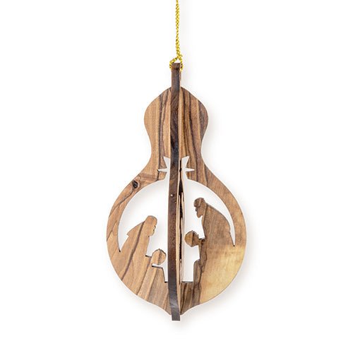 Wise Men & Star, 3D Olive Wood Christmas Ornament