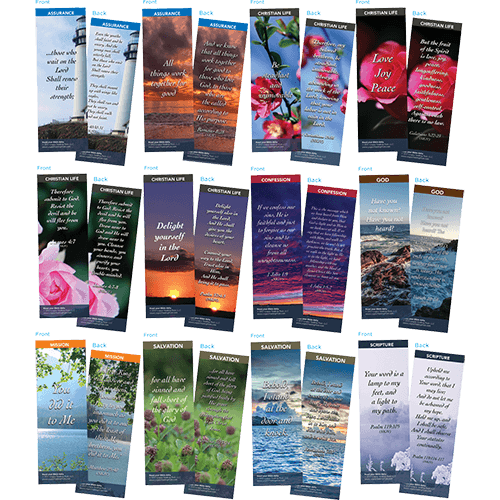 Bible Verse Bookmarks Variety Pack of 60 - Assortment 4