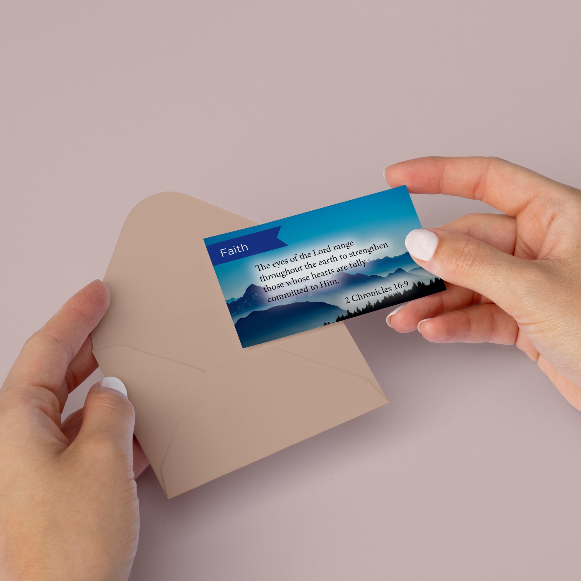 Faith, 2 Chron 16:9, Pass Along Scripture Cards, Pack 25