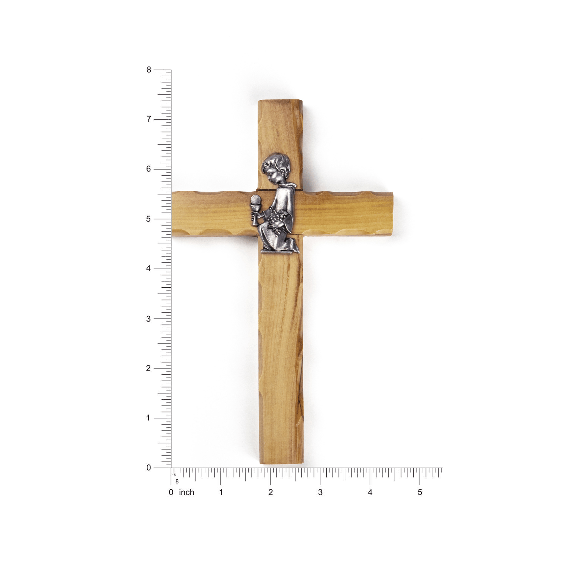 Olive Wood First Communion Cross for Boys