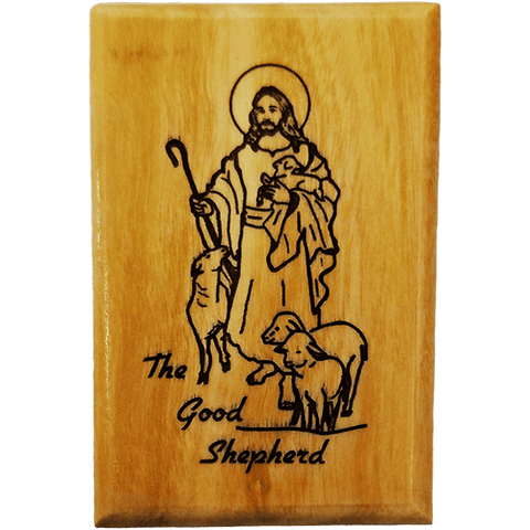 Good Shepherd Olive Wood Magnet