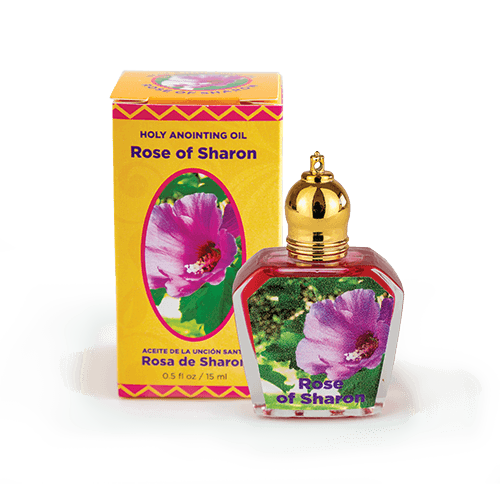 Rose of Sharon Holy Land Anointing Oil from Israel, 1/2 oz Roller Bottle from Jerusalem, Locally Sourced Essences