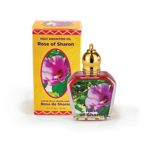 Rose of Sharon Holy Land Anointing Oil from Israel, 1/2 oz Roller Bottle from Jerusalem, Locally Sourced Essences
