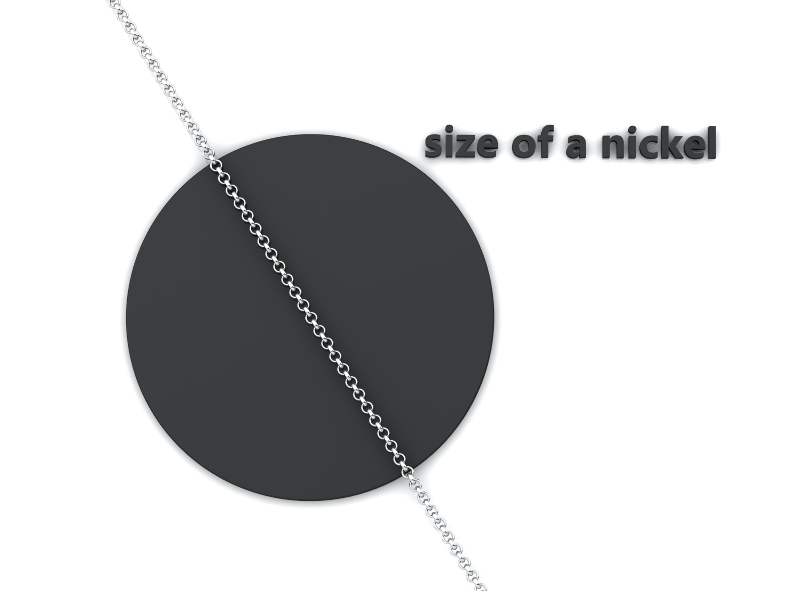 Rolo (1.5mm) Sterling Silver Chain, 18", 20", 24", 30"