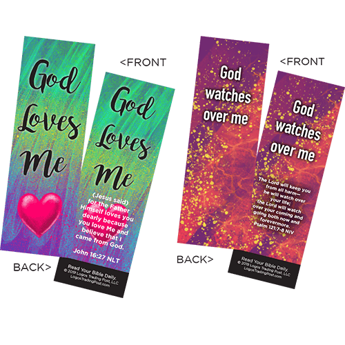 Children's Memory Verse Bookmarks, Variety Pack of 60 - Assortment 4