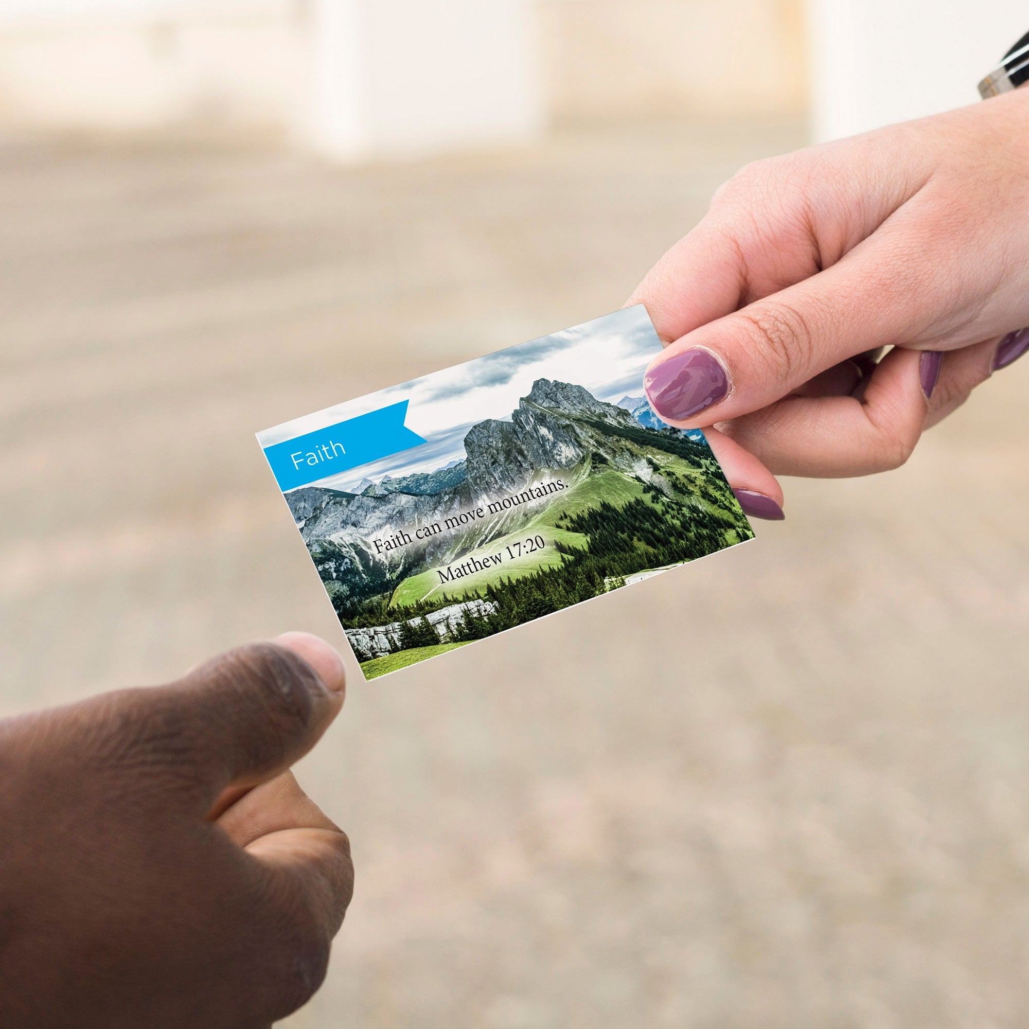 Pass Along Scripture Cards, Faith, Matt 17:20, Pack 25