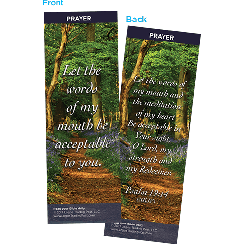 Let the Words of My Mouth Be Acceptable to You Bookmarks, Pack of 25 - Christian Bookmarks
