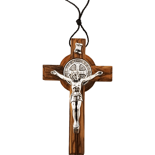 Saint Benedict 3" Cross Necklace - Small