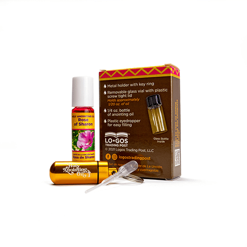 Rose of Sharon Anointing Oil from Israel, Deluxe Gift Box Set - Gold