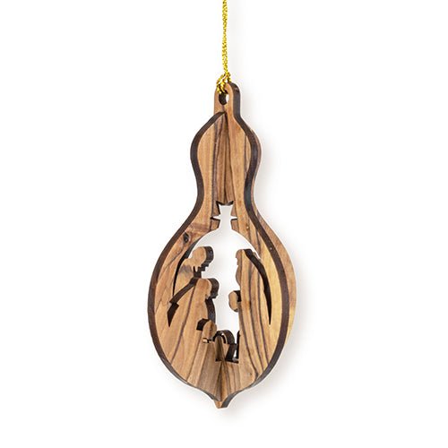 Wise Men & Star, 3D Olive Wood Christmas Ornament