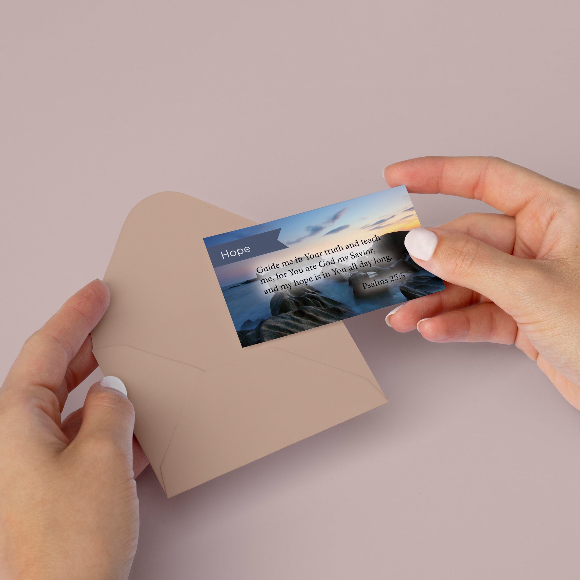 Hope, Guide Me, Psalms 25:5, Pass Along Scripture Cards, Pack 25