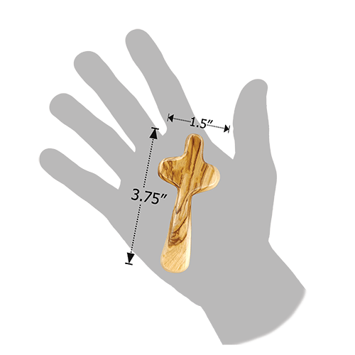 Deluxe Handheld Prayer Comfort Cross (M) in Red Velvet