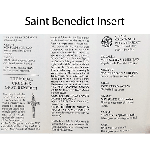 Saint Benedict 3" Cross Necklace - Small