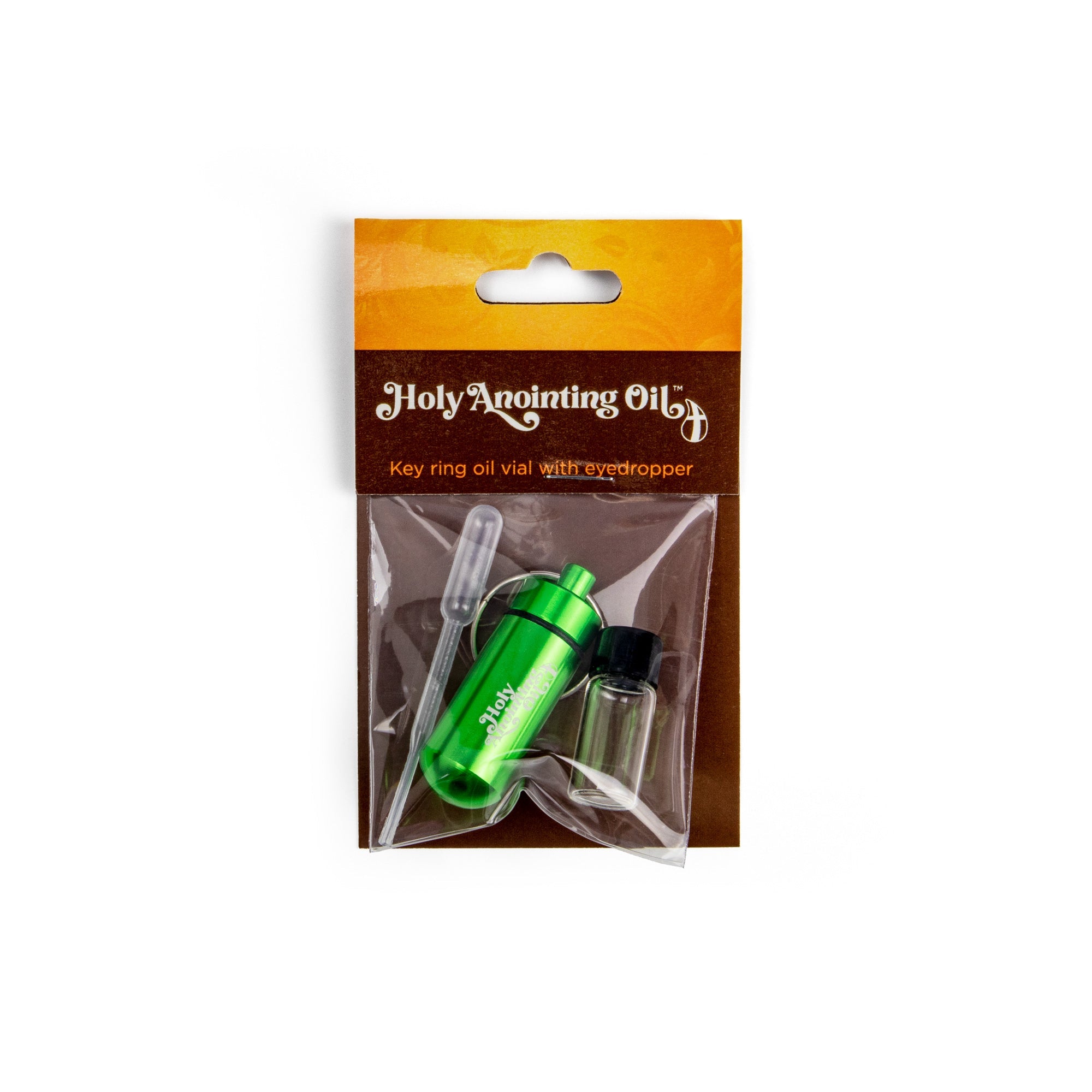 Oil Vial Keyring showing complete package