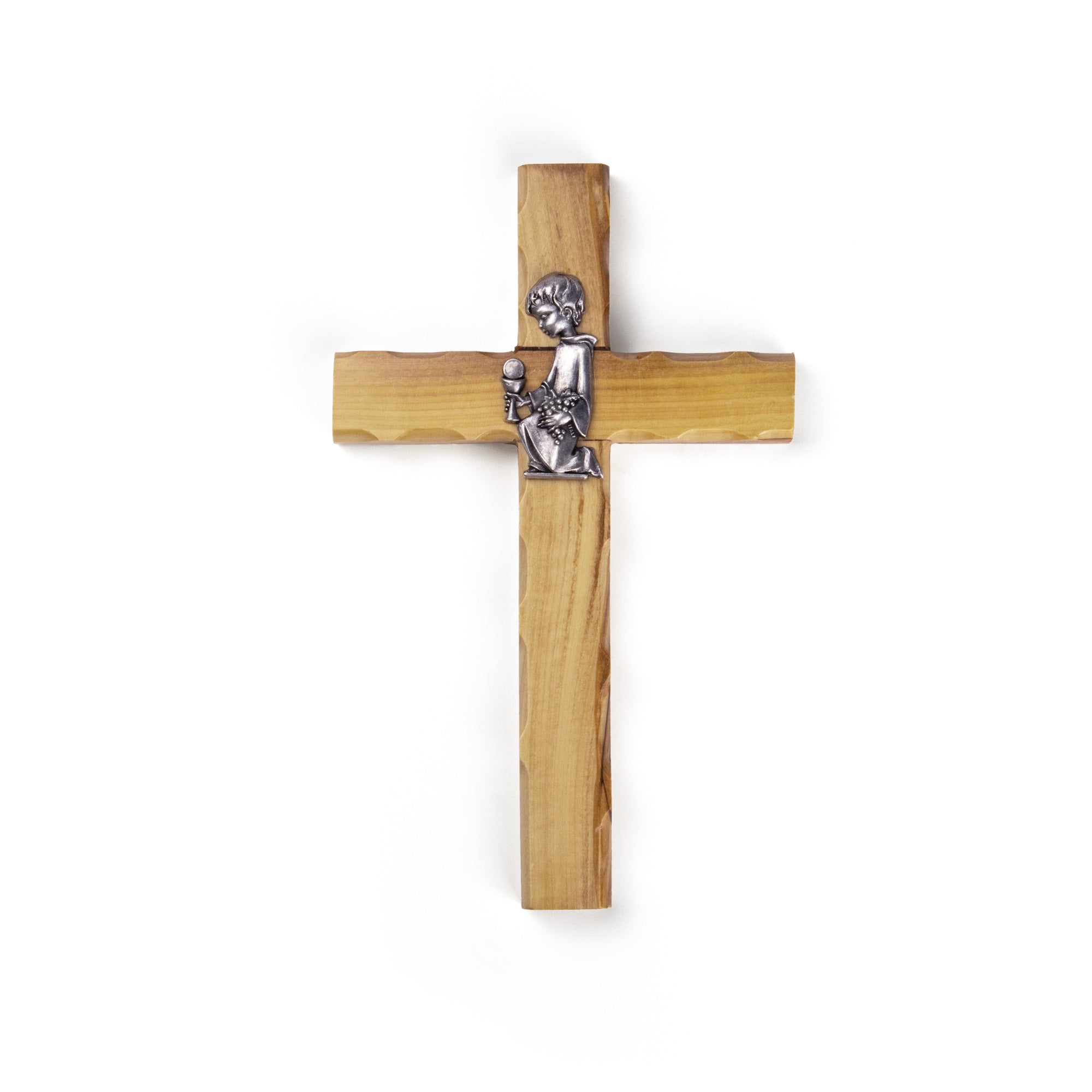 Olive Wood First Communion Cross for Boys