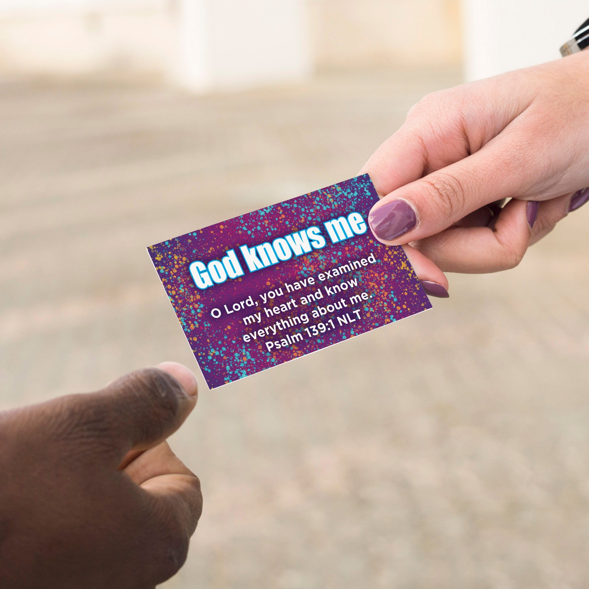 Children's Pass Along Scripture Cards - God Knows Me, Pack of 25