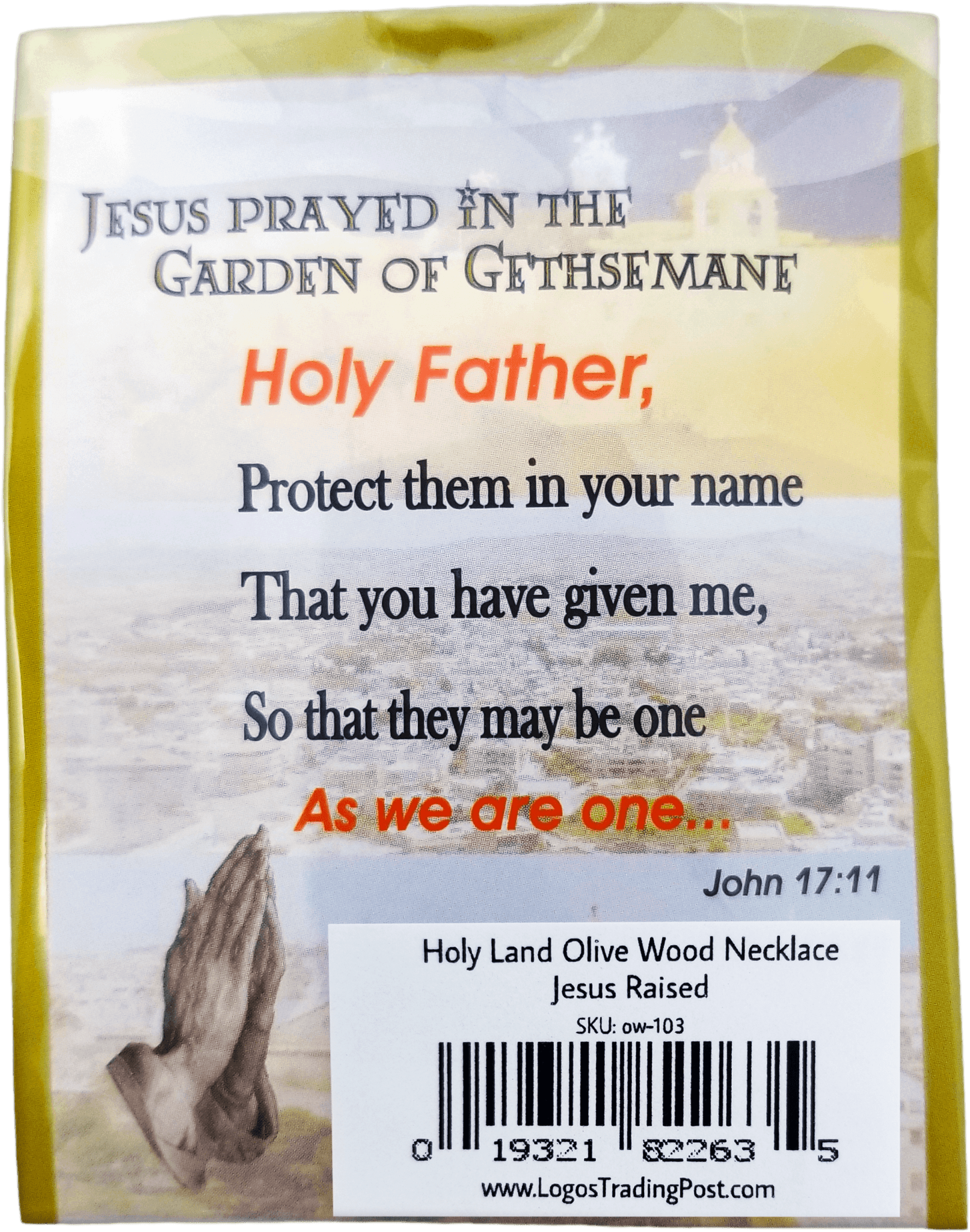 Olive Wood 3D Jesus Cross Necklace