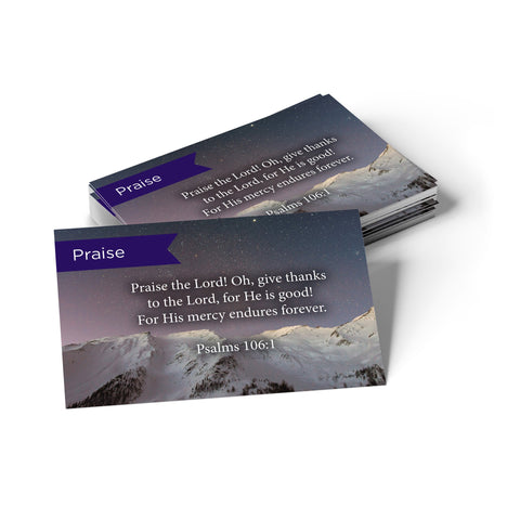 Pass Along Scripture Cards, Praise, Psalms 106:1, Pack 25