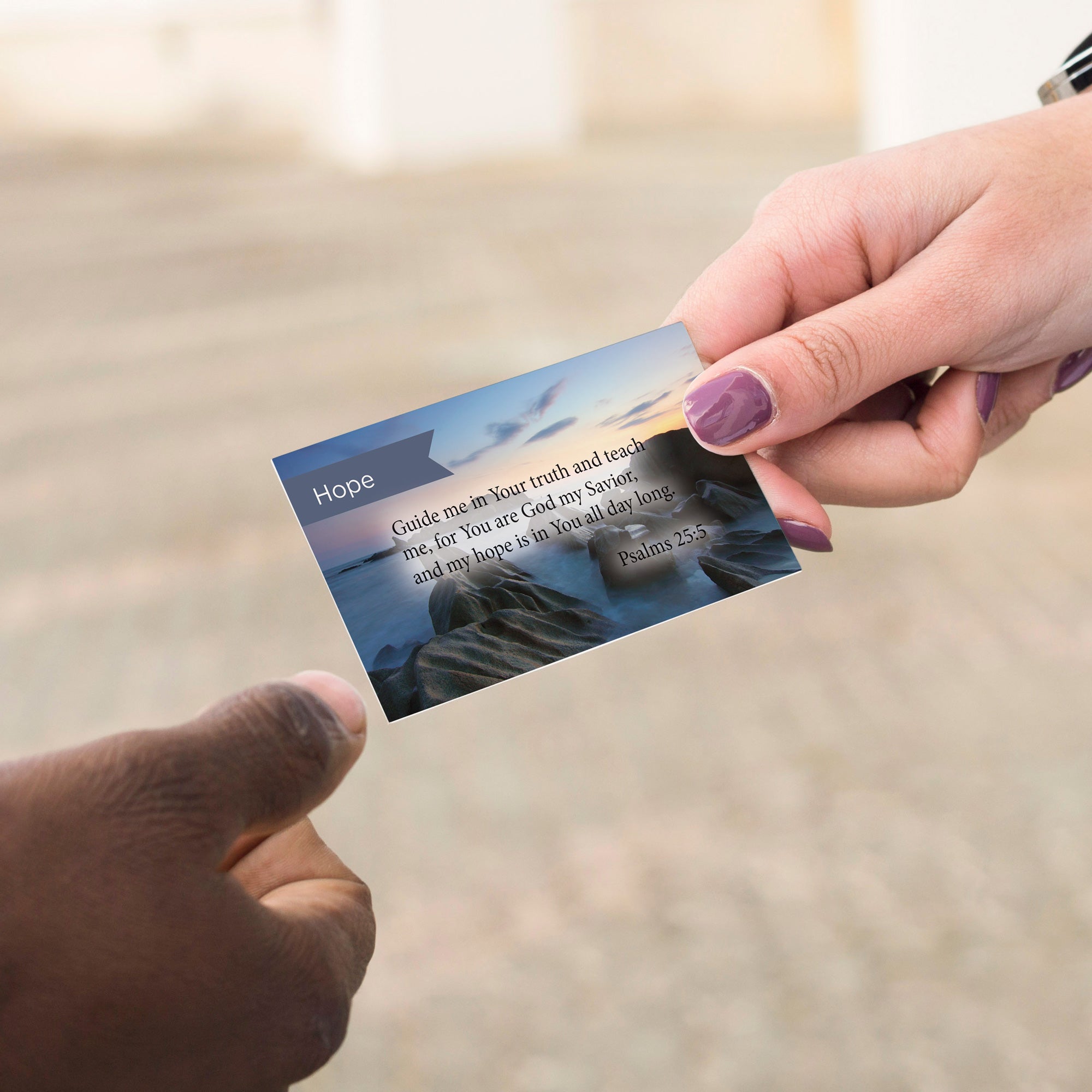 Hope, Guide Me, Psalms 25:5, Pass Along Scripture Cards, Pack 25