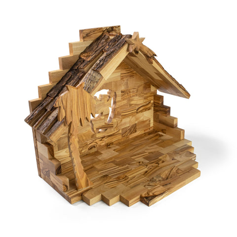 Holy Land Olive Wood Large Bark Roof Stable
