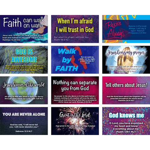 Children's Pass Along Pocket Scripture Card Variety Pack of 60 - Assortment 6
