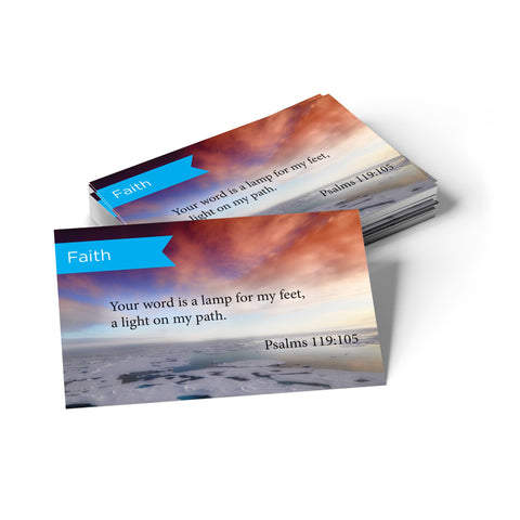 Faith, Psalms 119:105, Pass Along Scripture Cards, Pack 25
