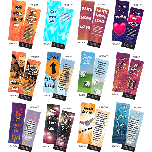 Children's Memory Verse Bookmarks, Variety Pack of 60 - Assortment 6
