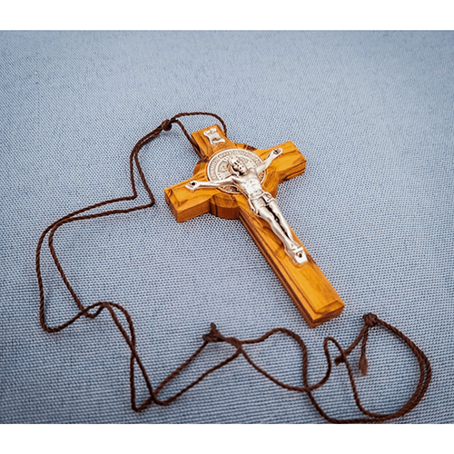 Saint Benedict 3" Cross Necklace - Small