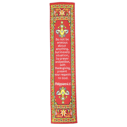 Fabric Bookmark Assortment #2 - 4 Woven Logos Bookmarks