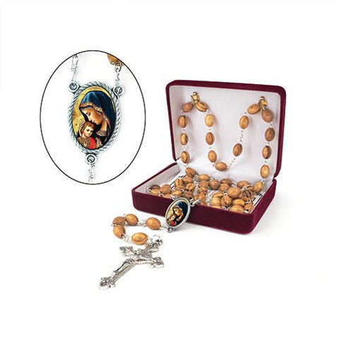 Our Lady of Perpetual Help Olive Wood Rosary