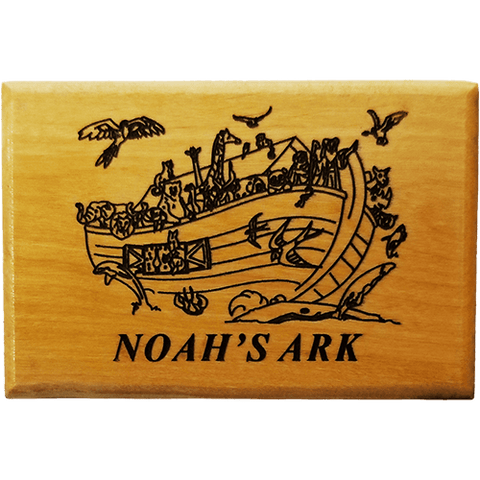 Noah's Ark with Birds Olive Wood Magnet