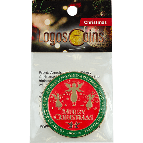 Merry Christmas Gold Plated Christian Challenge Coin - Luke 2:12