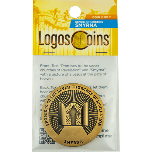 Smyrna, Seven Churches of Revelation Antique Gold Plated Challenge Coin Antique Gold Plated Prayer Gift