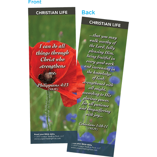 I Can Do All Things Through Christ Who Strengthens Me Bookmarks, Pack of 25 - Christian Bookmarks
