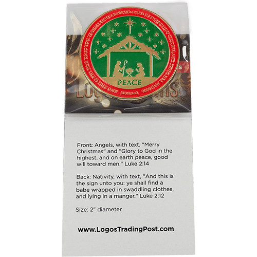 Merry Christmas Gold Plated Christian Challenge Coin - Luke 2:12